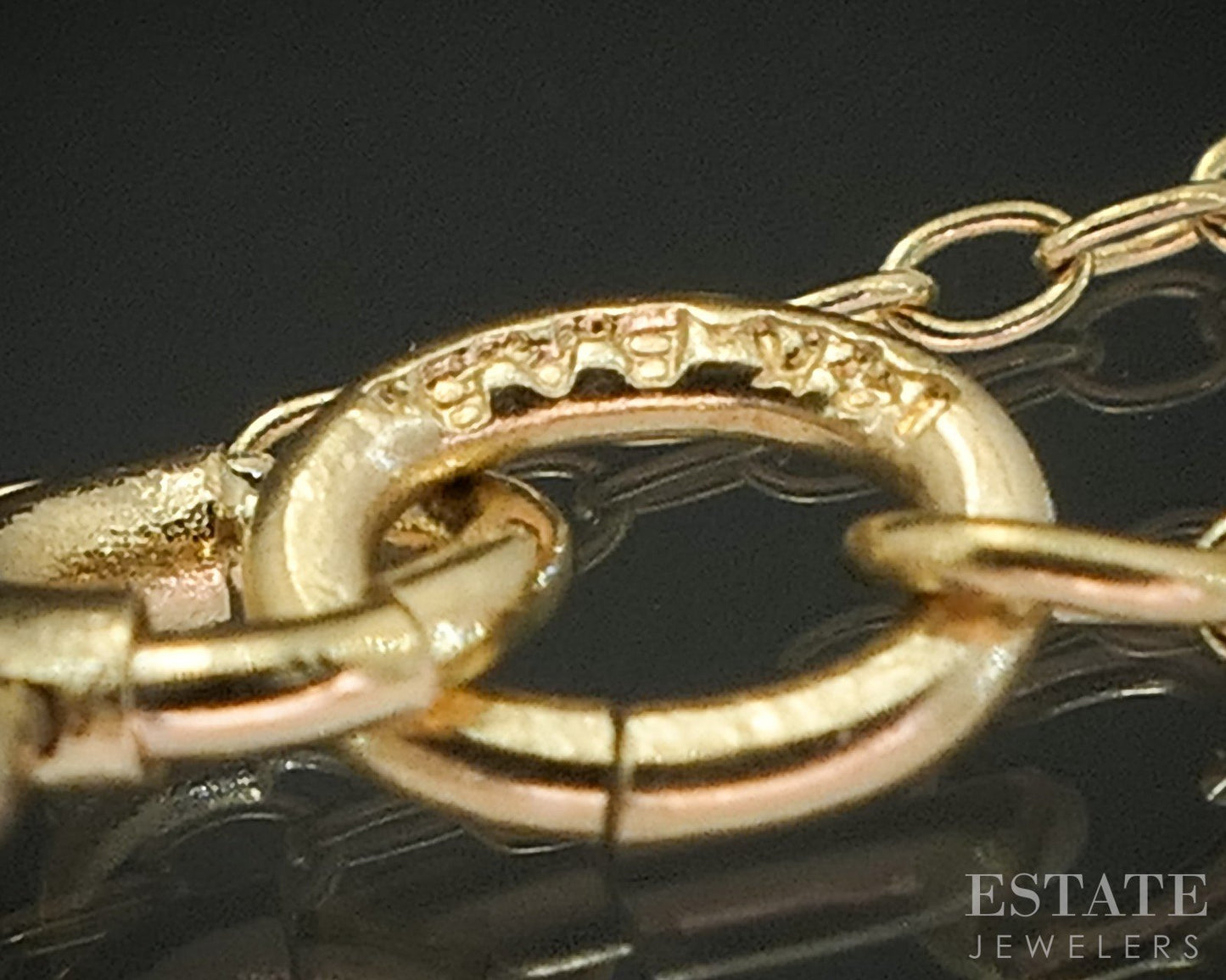 Vintage 14k Yellow Gold Natural Diamond Puffy Heart Necklace 1.6g 16"L i20181b