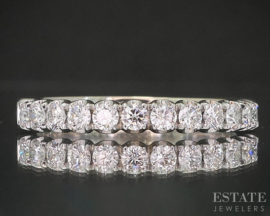 14k White Gold Natural .36ctw Diamond Ladies Wedding Band 2.9g i20165b