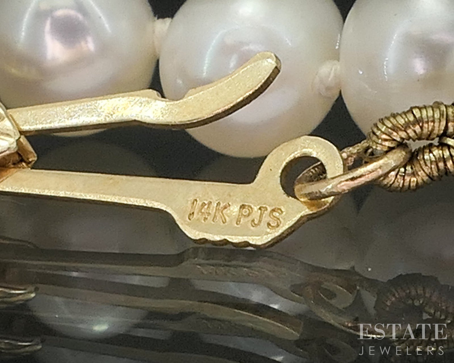 14k Yellow Gold 5.5mm Cultured Pearl Ladies Necklace 18"L i20176b