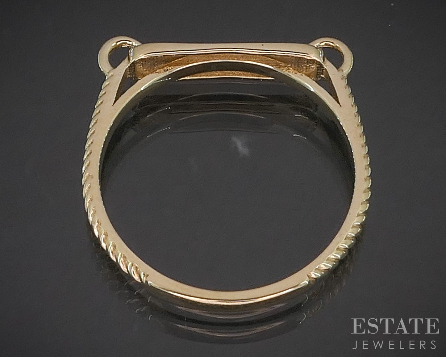 10k Yellow Gold Signet Ladies Stack Band 1.3g p26625