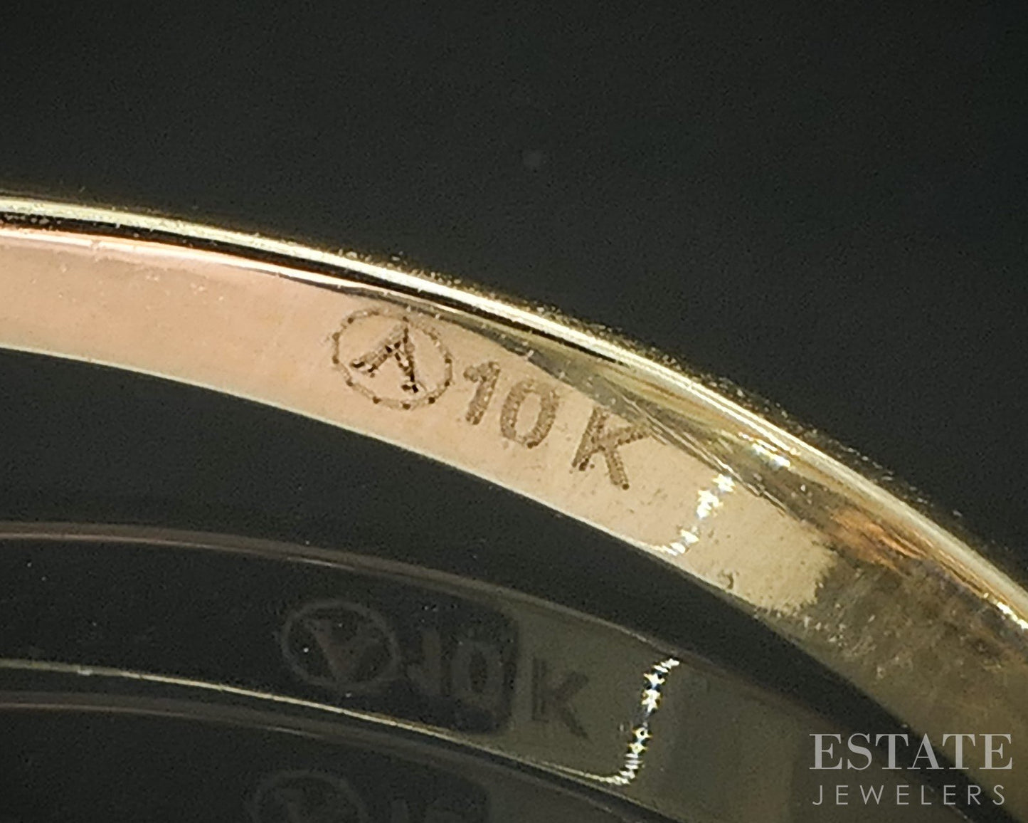 10k Yellow Gold Signet Ladies Stack Band 1.3g p26625
