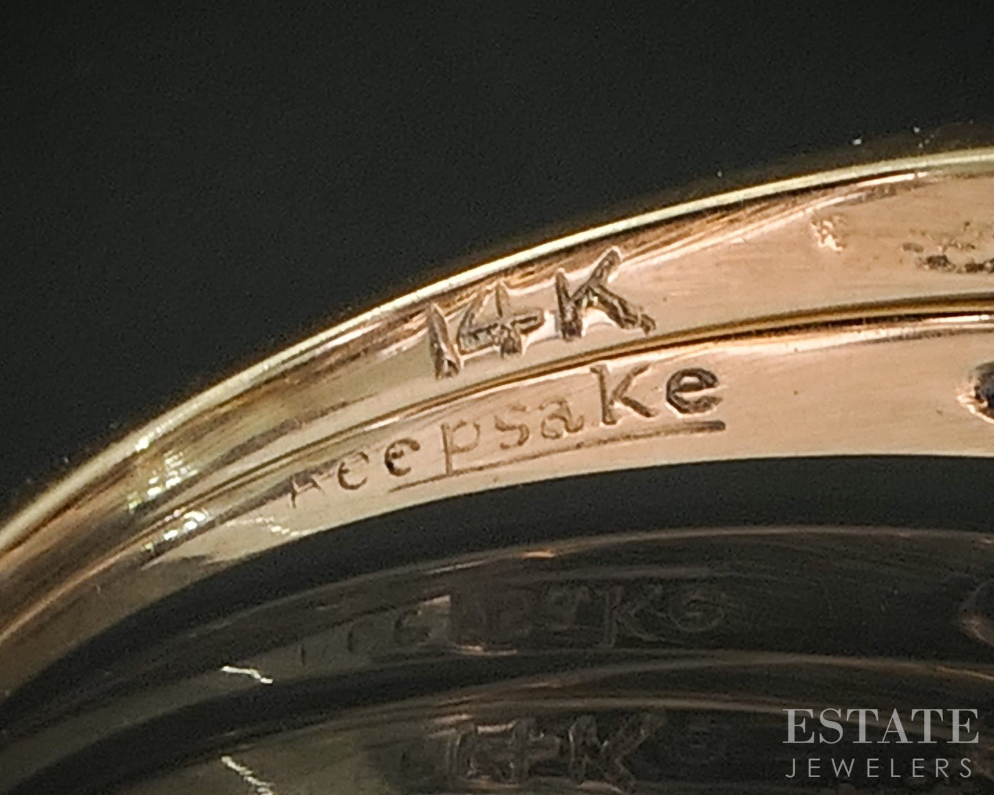 Antique 14k Yellow & White Gold Natural .18ctw Diamond Wedding Set 3.2g i20168b