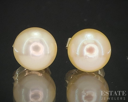 14k Yellow Gold 6.8mm Cultured Pearl Stud Earrings i20360b