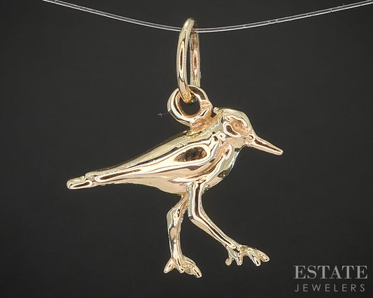 Vintage 14k Yellow Gold Dimensional Bird Charm 1.7g i20361b