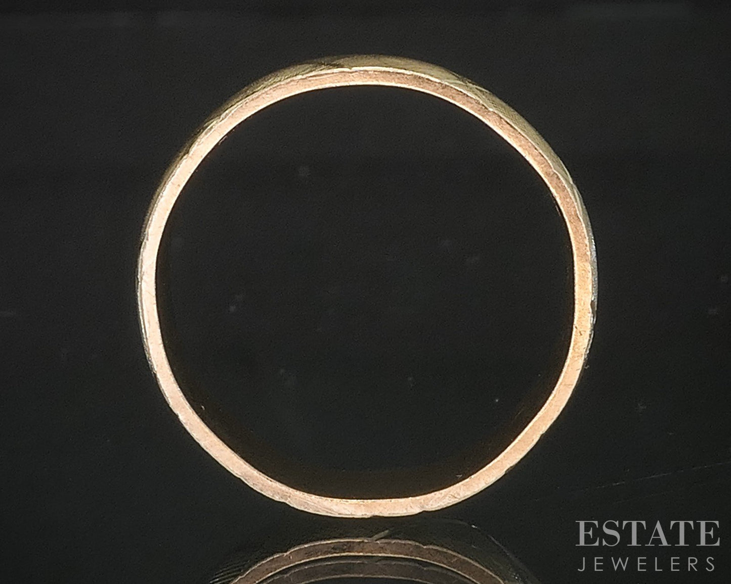 Vintage 14k Yellow Gold 6mm Textured Mens Wedding Band 5.9g i20365b