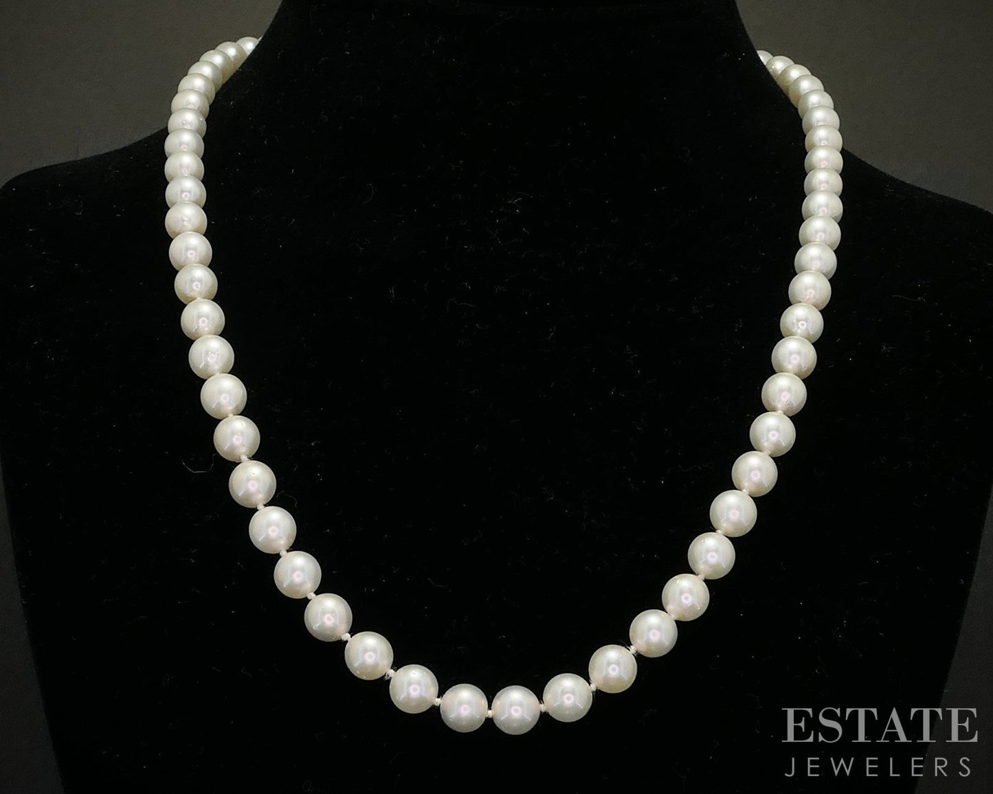 14k Yellow Gold 7mm Cultured Pearl Ladies Necklace 20.5"L i20349b