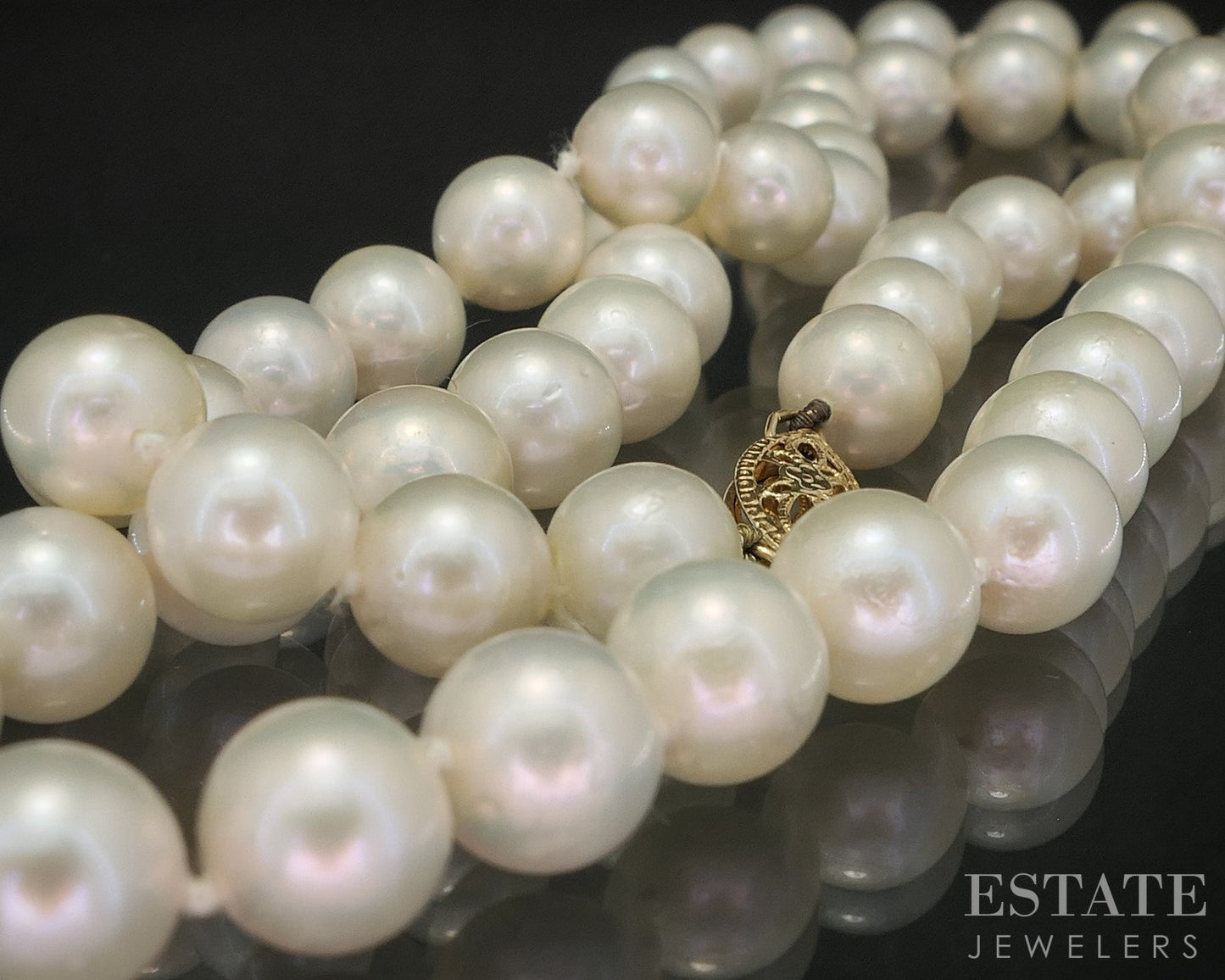 14k Yellow Gold 7mm Cultured Pearl Ladies Necklace 20.5"L i20349b