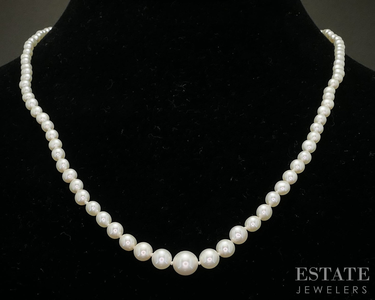 14k Yellow Gold 3-7.6mm Cultured Pearl Ladies Necklace 18"L i20348b