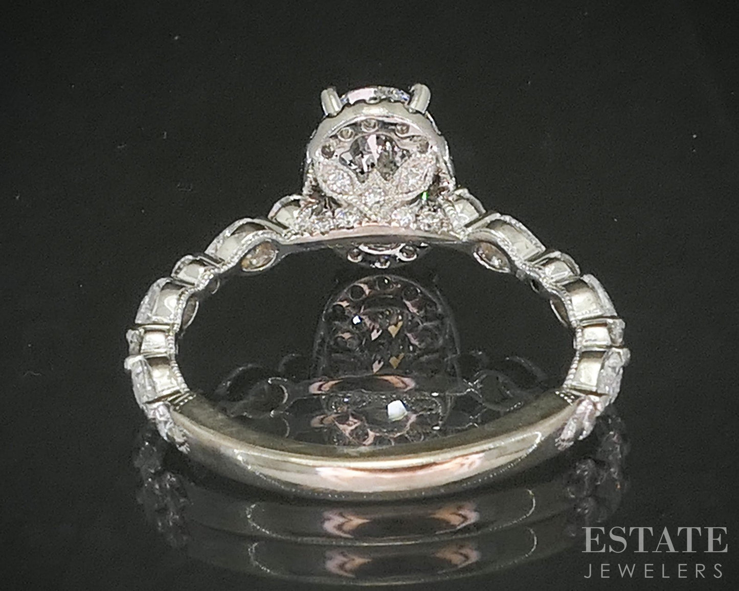 14k White Gold Natural 1.46ctw Diamond Neil Lane Halo Engagement Ring 2g i20369