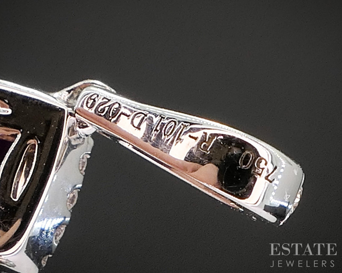 18k White Gold Ruby & Diamond Cross Ladies Pendant 2.7g i20384