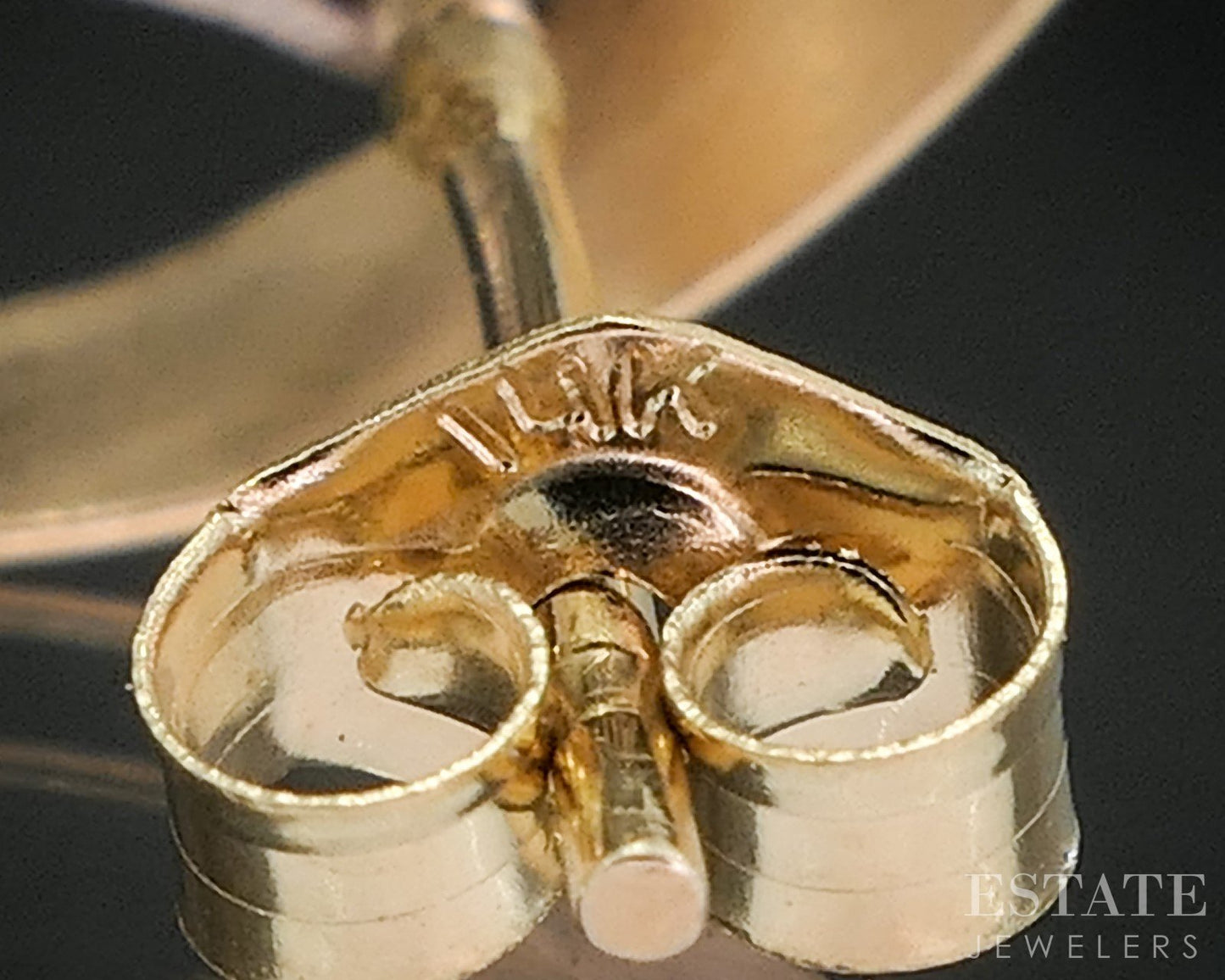 Vintage 14k Yellow & White Gold Natural .40ctw Diamond Earrings 2.6g i20372