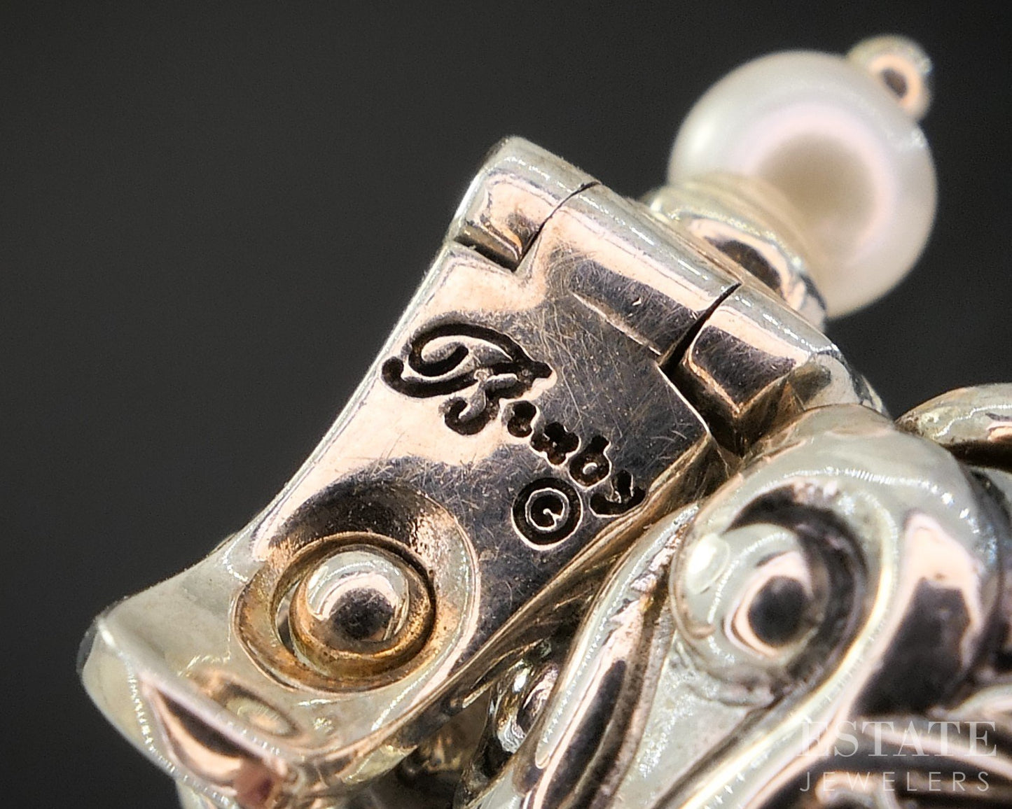 18k & Sterling Barbara Bixby Turquoise Carnelian Heart Pendant 17g i20448