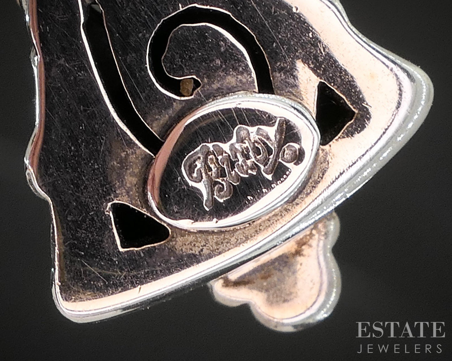 18k & Sterling Barbara Bixby White Topaz Cross Ladies Pendant 11.1g i20445