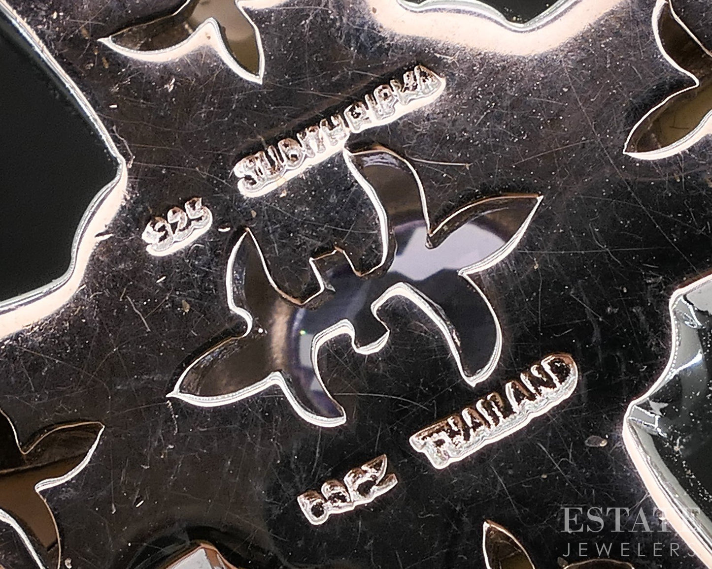 Sterling Silver Judith Ripka Multi Gem Maltese Cross Pendant 19.9g i20443