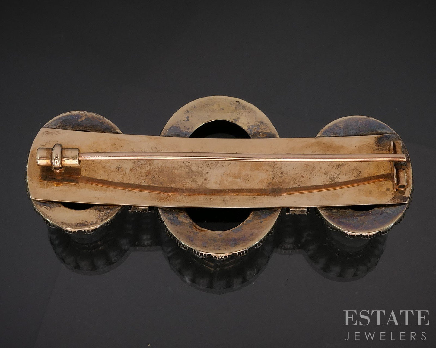 Antique Victorian 12k Yellow Gold Natural Cameo & Pearl Pin Brooch 33.7g i20415