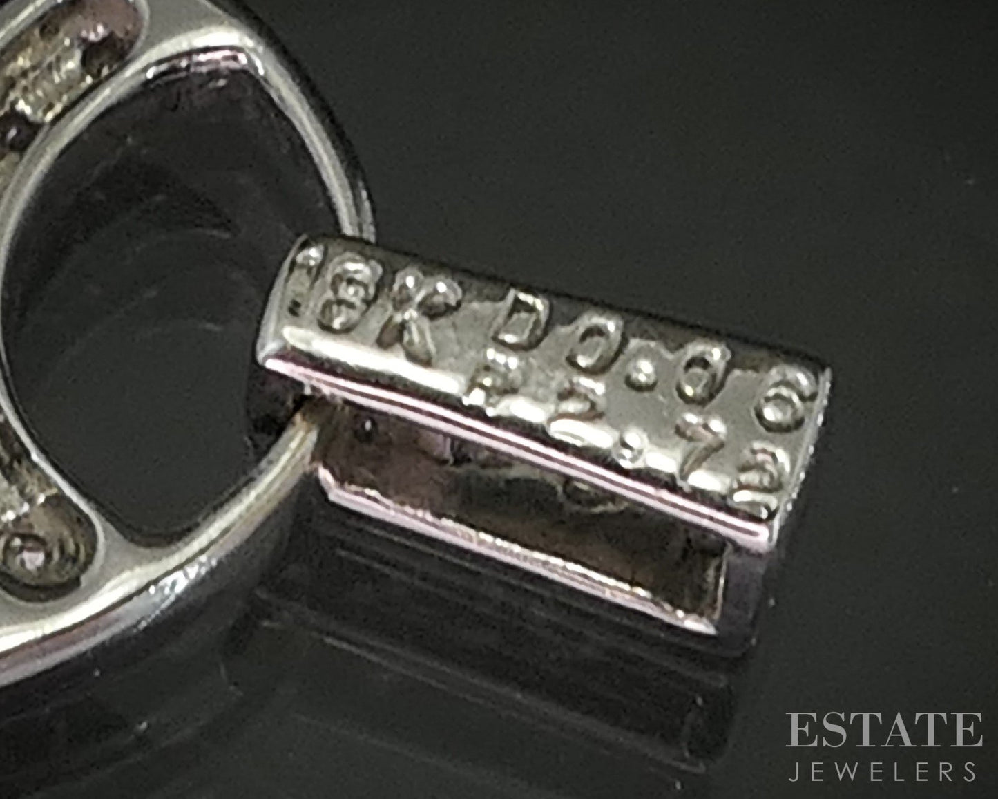 18k White Gold Natural Ruby & Diamond Heart Ladies Pendant 2.2g i20426