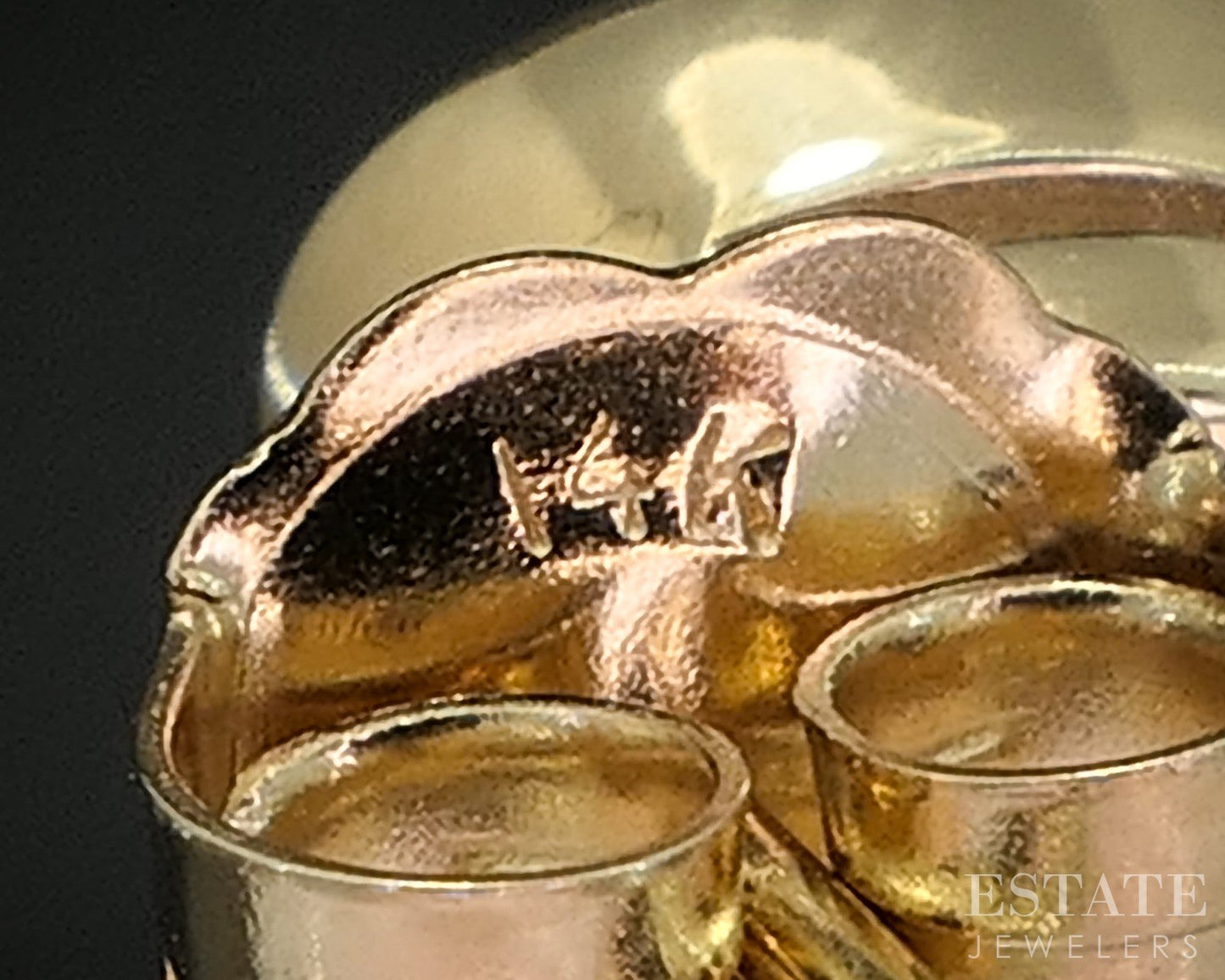 14k Yellow Gold Oval Natural Tanzanite Bezel Set Stud Earrings 1.8g i20433