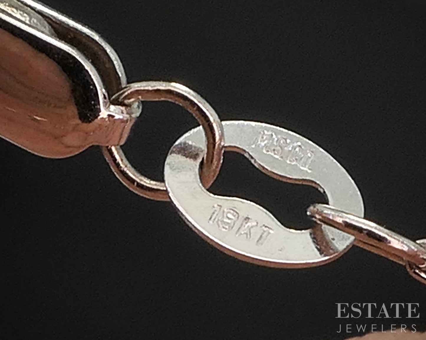 18k White Gold IGI Natural Pink Tourmaline & Diamond Necklace 3.2g 18"L i20435