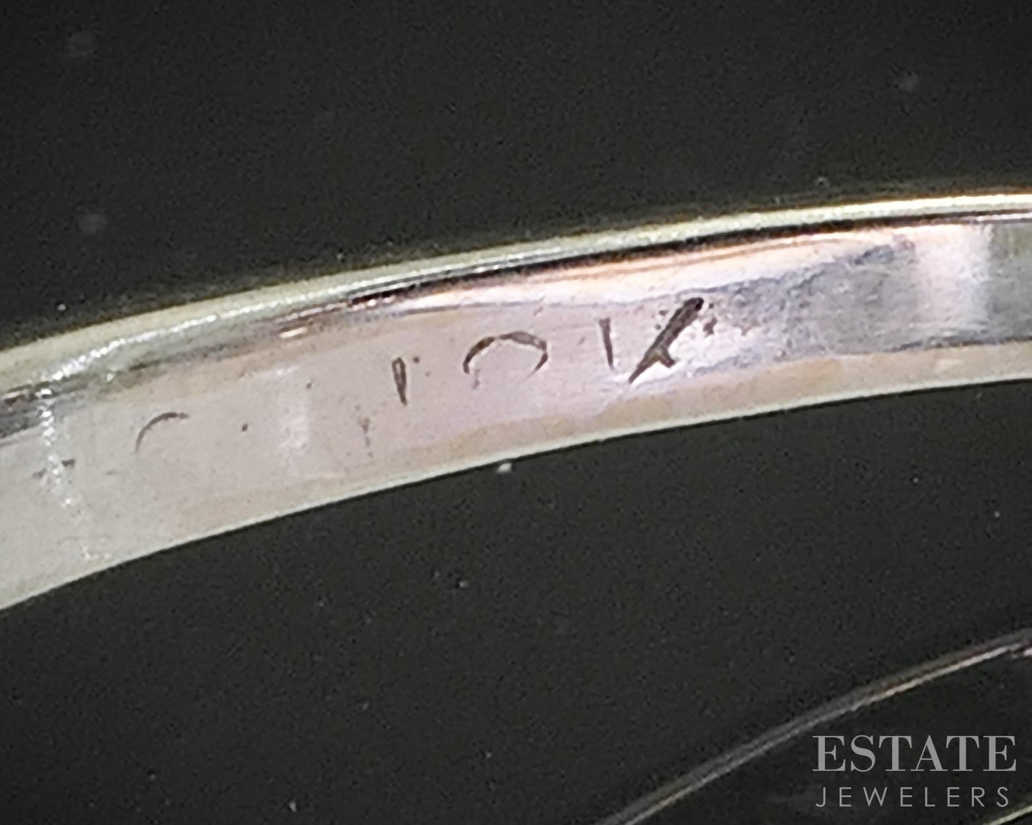 Vintage 18k White Gold Natural Blue Star Sapphire & Diamond Ring 3.9g i20487