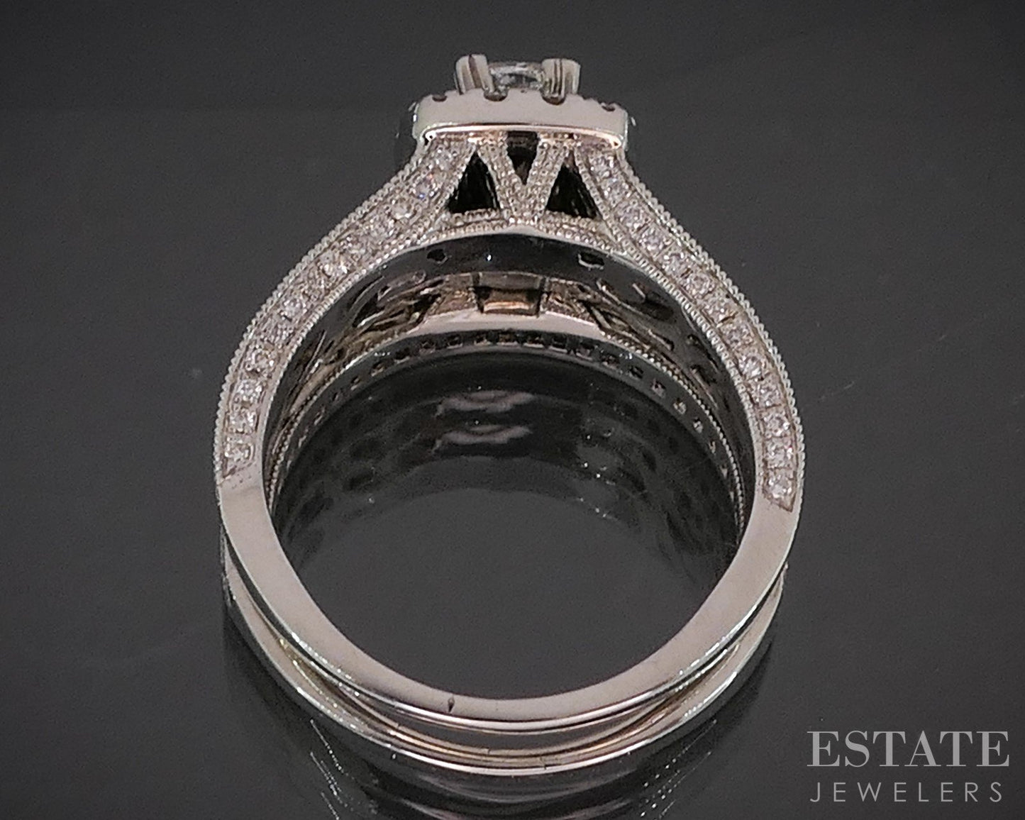 14k White Gold Cushion Natural 1.17ctw Diamond Neil Lane Wedding Set 8g i20479