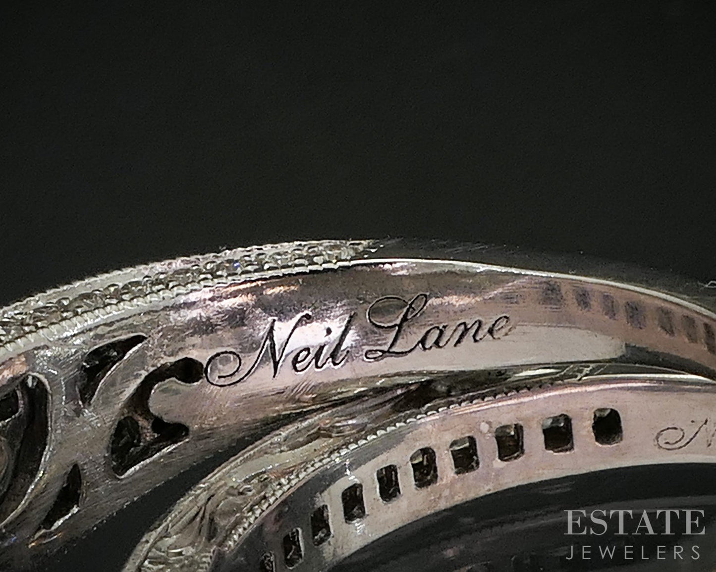 14k White Gold Cushion Natural 1.17ctw Diamond Neil Lane Wedding Set 8g i20479