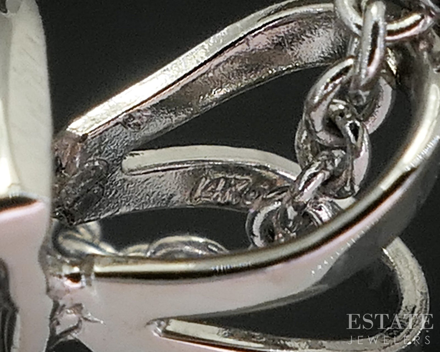 14k White Gold Emerald Natural 2.99ctw Diamond Station Necklace 5.8g i20473