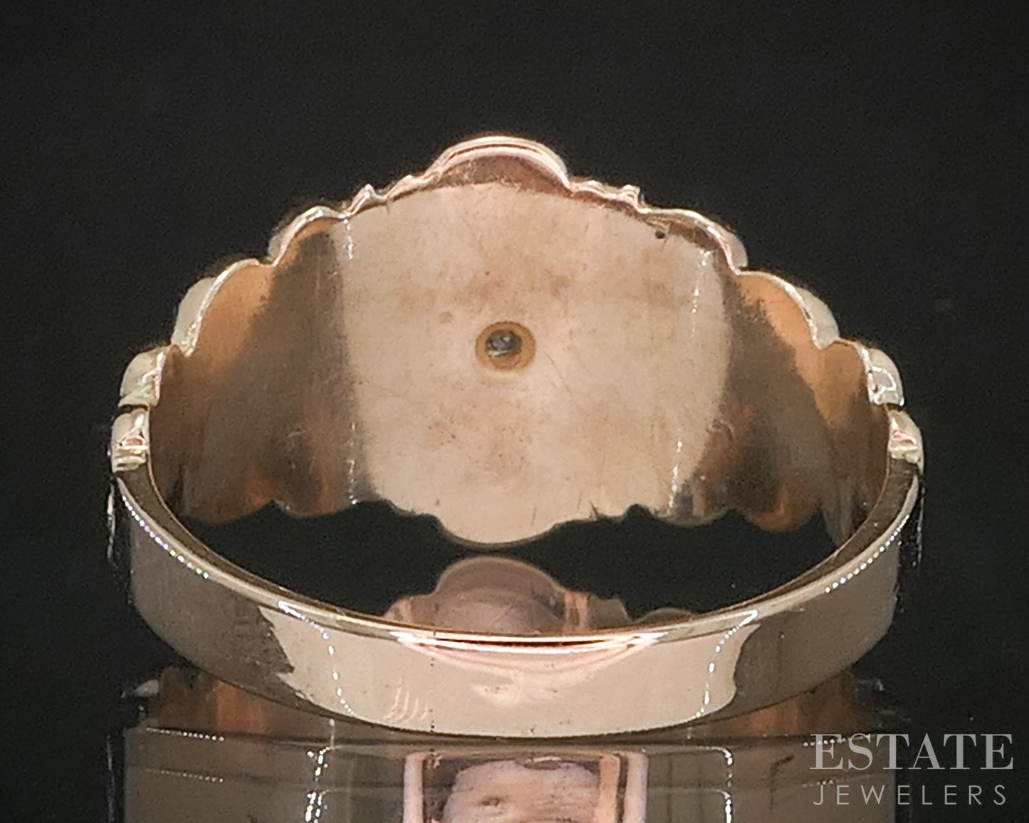 Antique Victorian 14k Yellow Gold Natural Diamond Ladies Band Ring 3.4g i20469