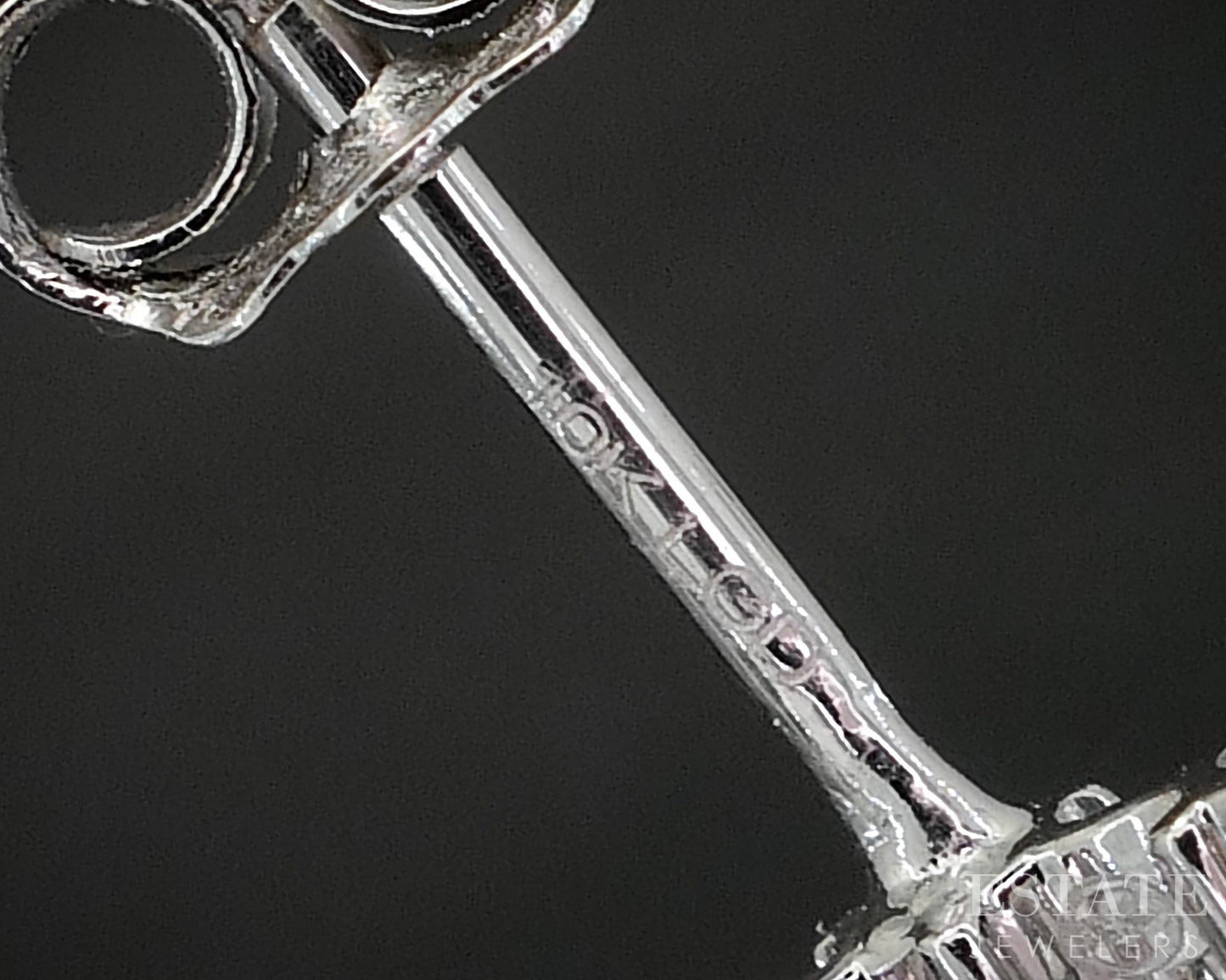 10k White Gold Lab Created .25ctw Diamond Celestial Stud Earrings p84968