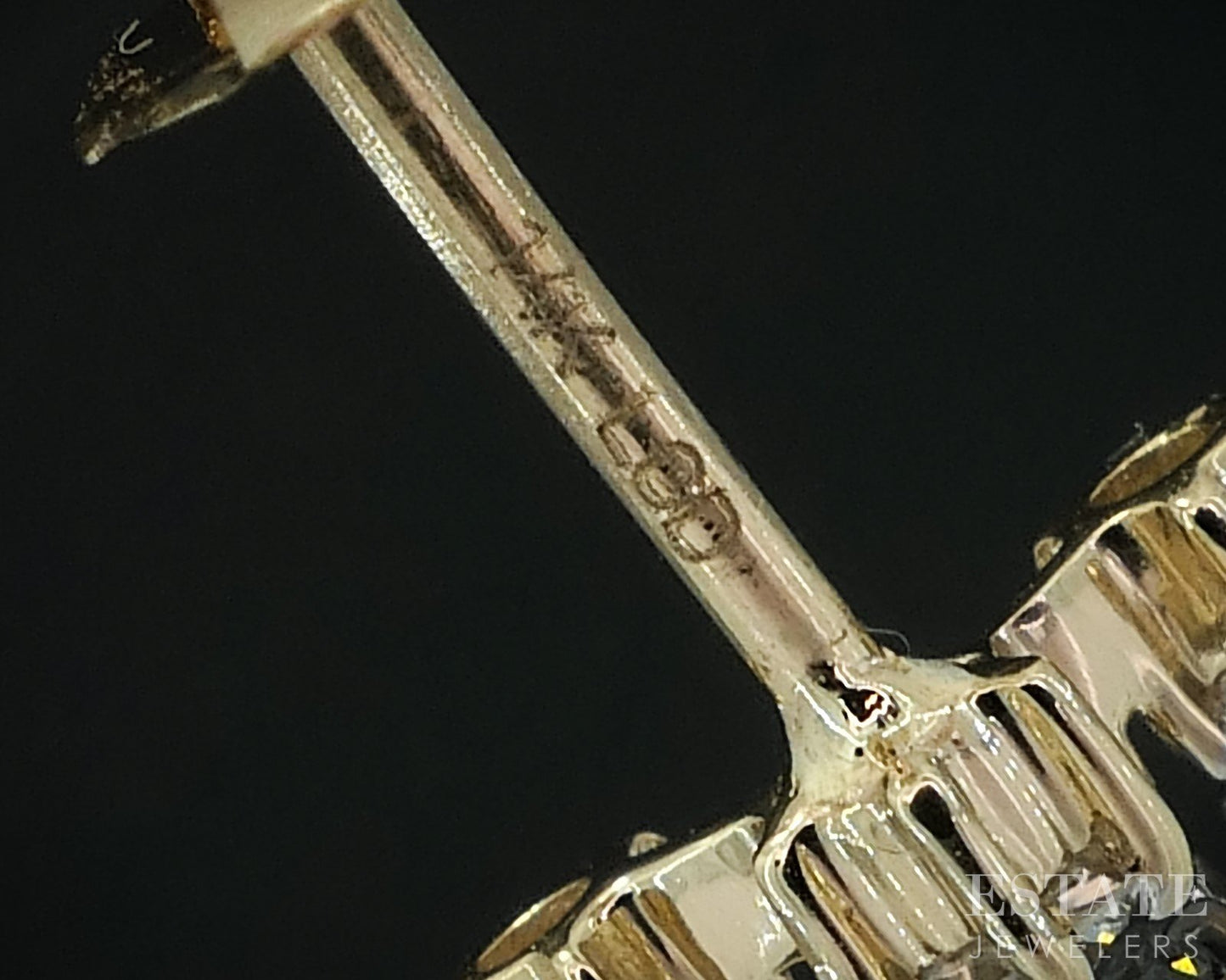 14k Yellow Gold Lab Created .25ctw Diamond Celestial Stud Earrings p15019