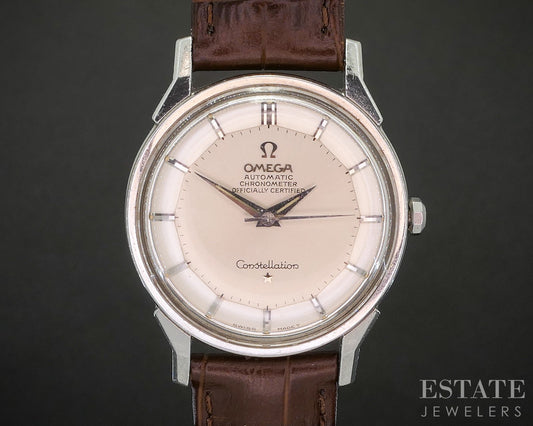 Vintage 1966 Omega Constellation Pie Pan Stainless Cal. 551 Mens Watch p15030