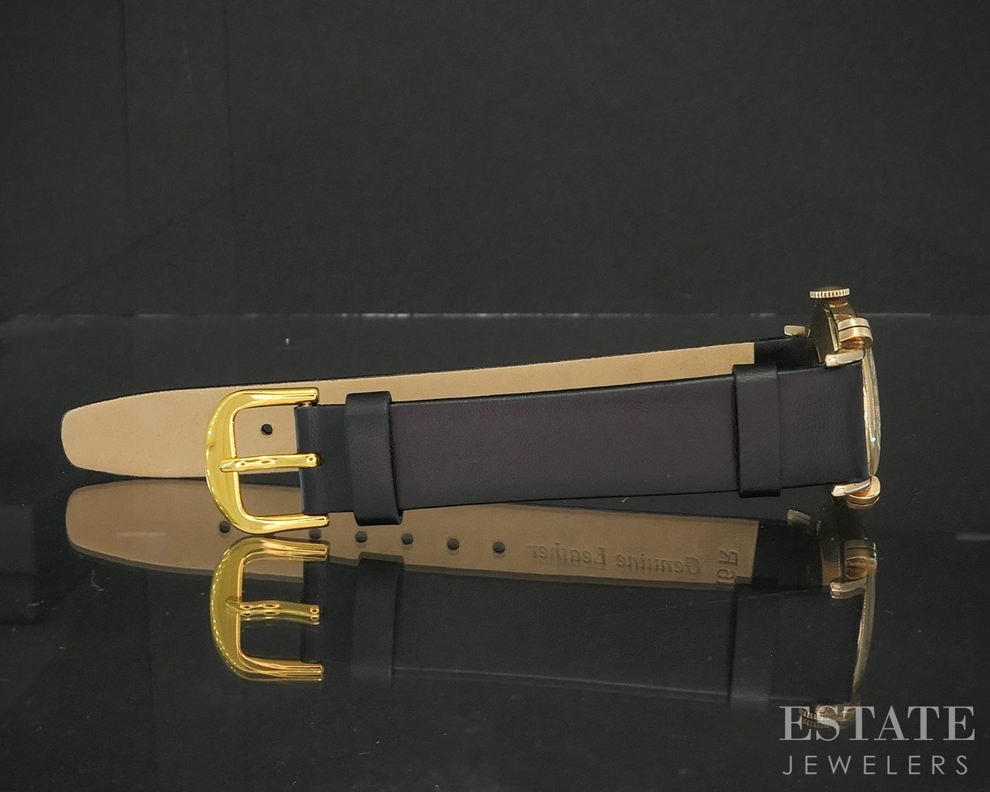 Vintage 1950 14k Yellow Gold Longines 22L Knotted Lugs Diamond Watch p15061