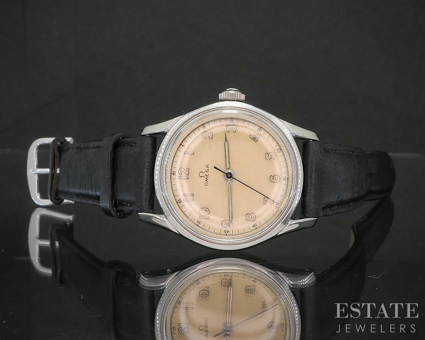 Vintage 1950 Omega Ref. 2640-2 Stainless Cal. 283 Mens Military Watch p15044