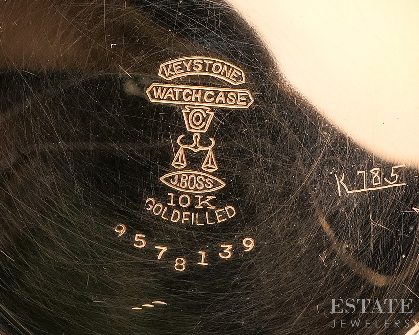 Antique Gold Filled Hamilton 978 17j Pocket Watch p15058