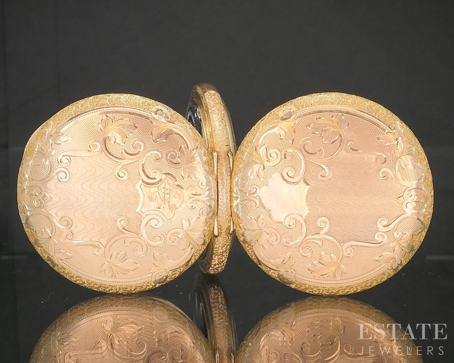 Antique Gold Filled Illinois Wolverine 255 17j Hunters Pocket Watch p15132