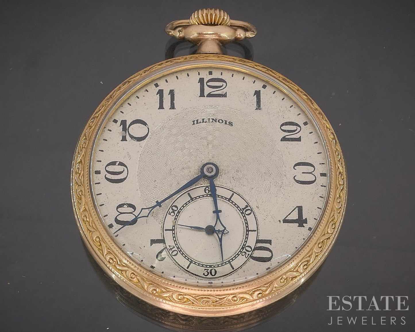 Antique Gold Filled Illinois 275 17j Pocket Watch p15127