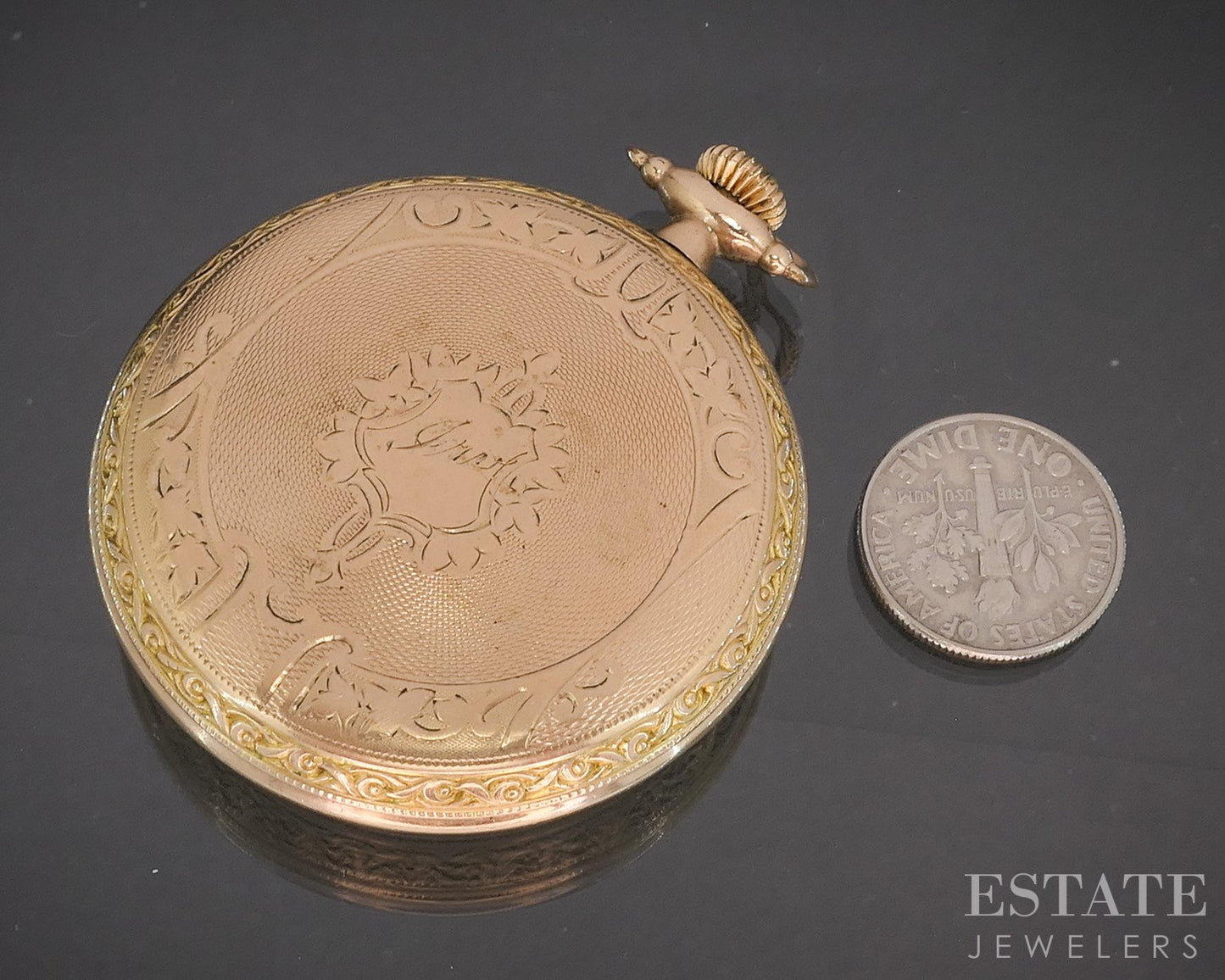 Antique Gold Filled Illinois 275 17j Pocket Watch p15127