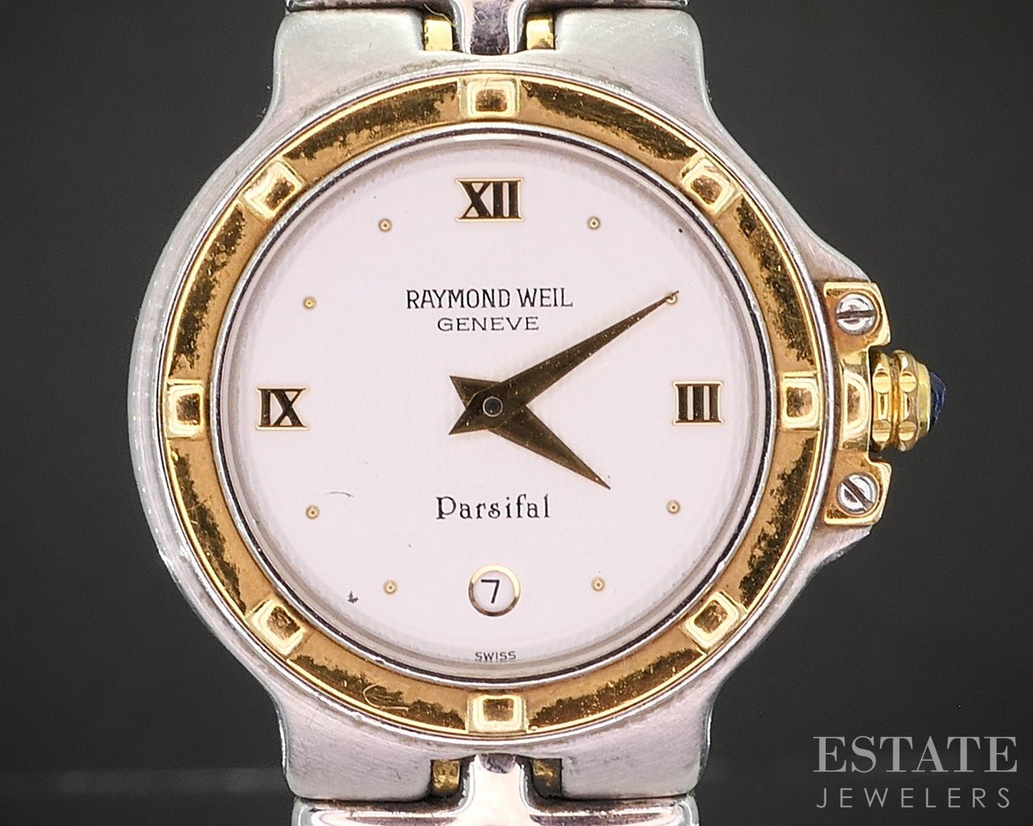 Raymond Weil Geneve Parsifal Date Two Tone Bracelet Ladies Watch p15137