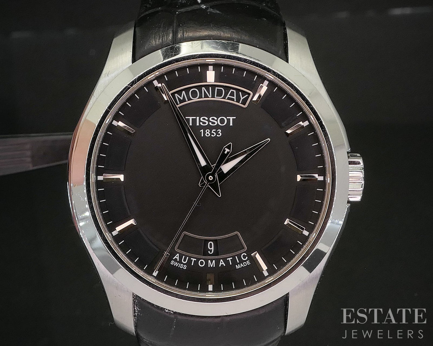 Tissot Couturier Powermatic 80 Stainless Automatic Black Mens Watch p15032