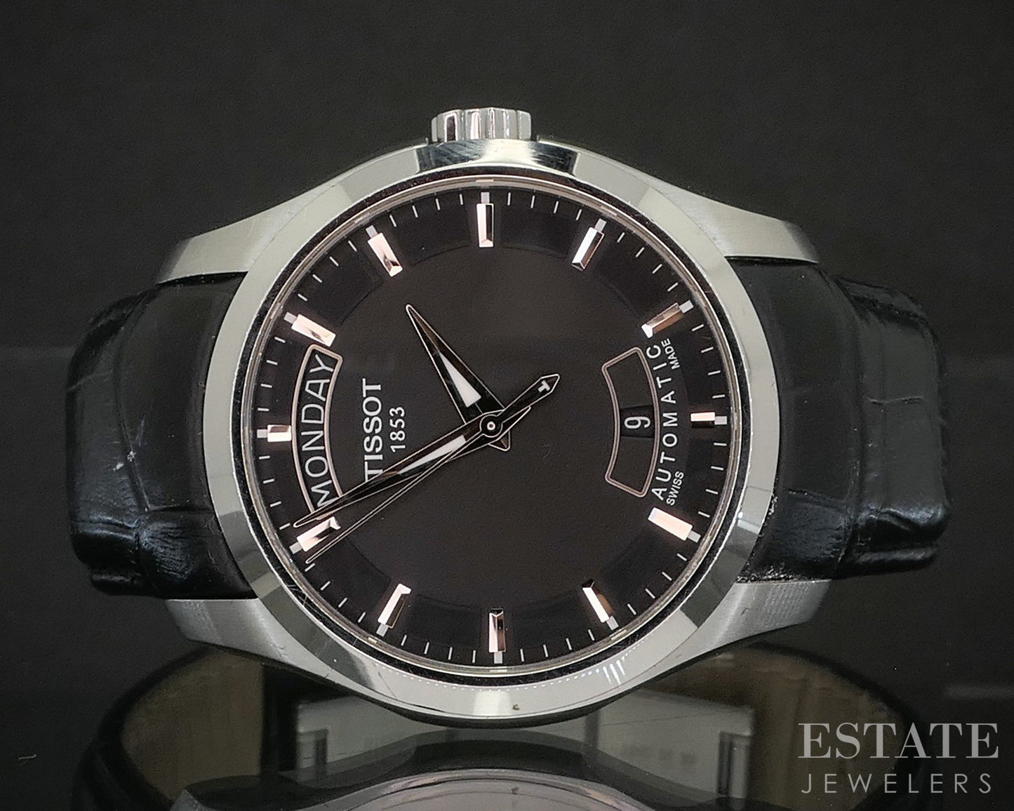 Tissot Couturier Powermatic 80 Stainless Automatic Black Mens Watch p15032