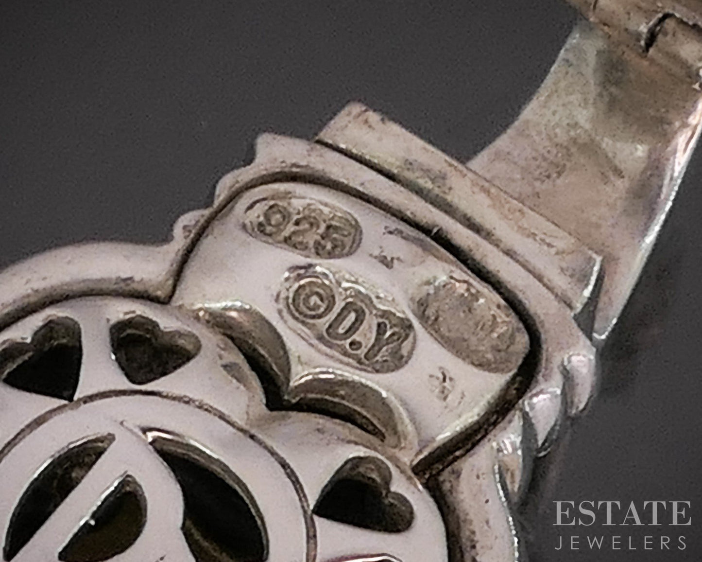 18k & Sterling David Yurman Heart Natural Diamond Enhancer Pendant 9.4g p15367