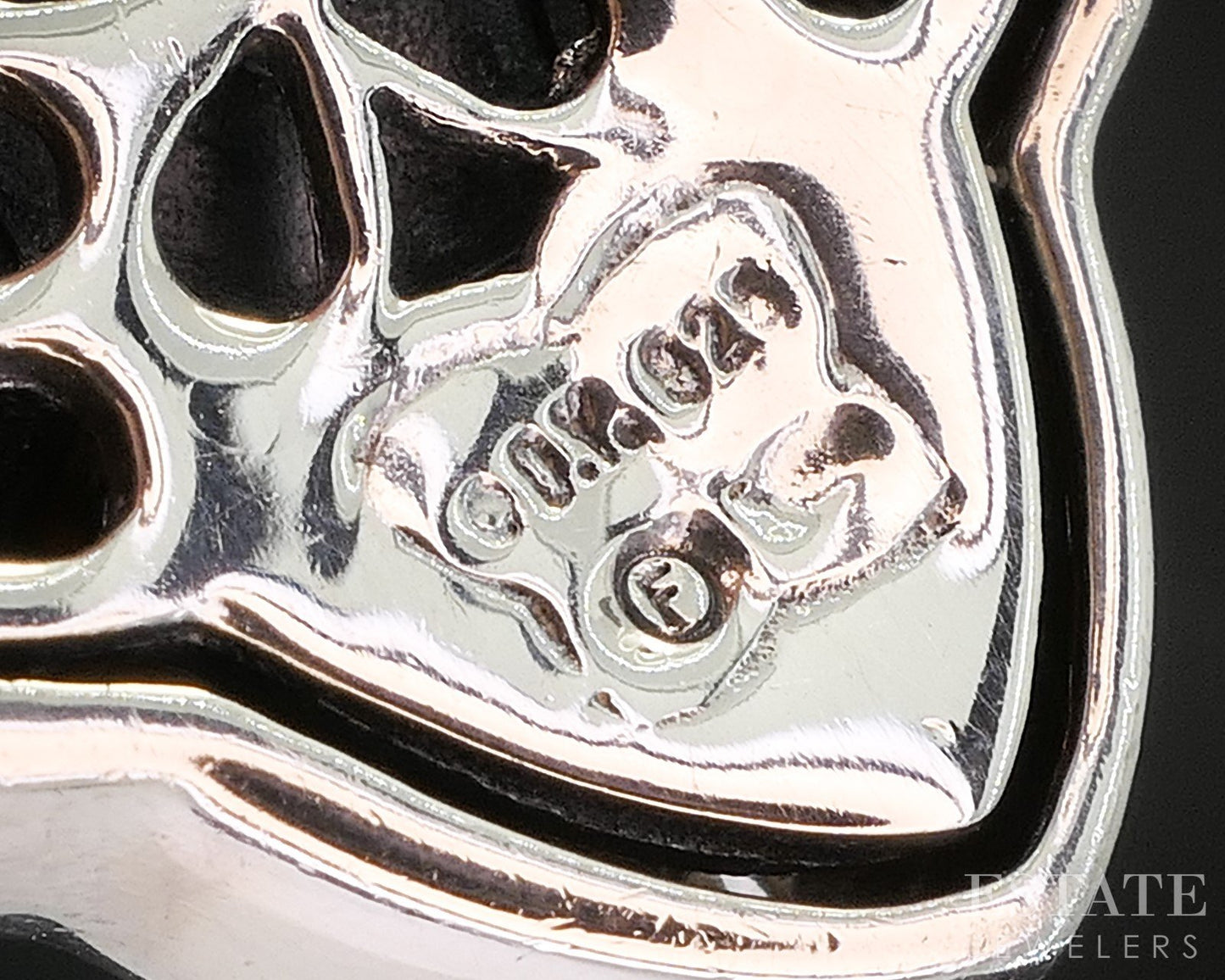 Sterling David Yurman Chalcedony & Diamond Quatrefoil Pendant 13.2g p15361