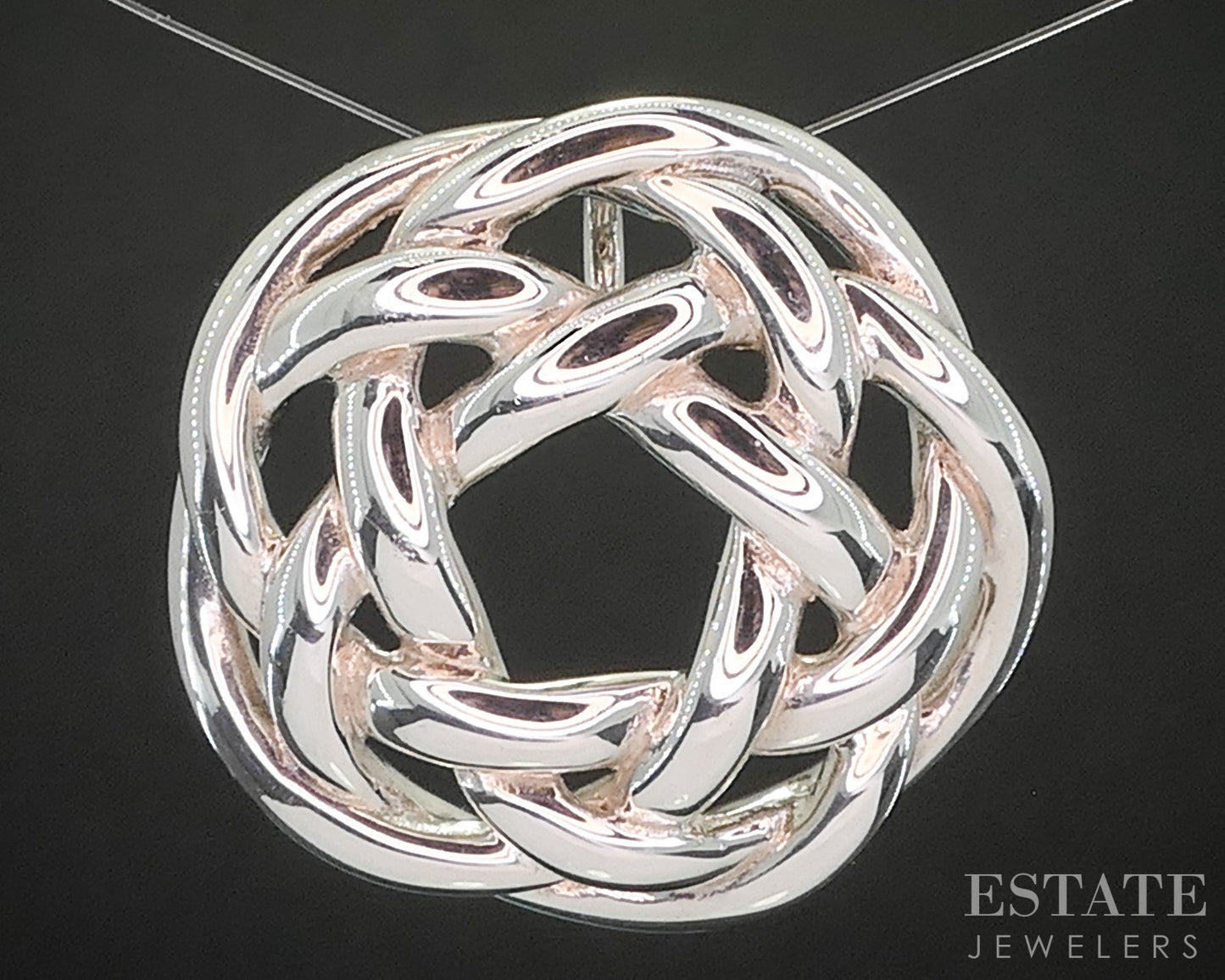 Sterling Silver Tiffany & Co. Celtic Love Knot Pendant 9.6g p15403