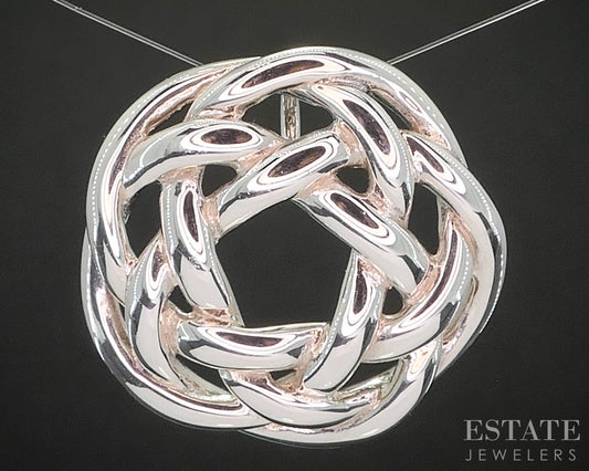Sterling Silver Tiffany & Co. Celtic Love Knot Pendant 9.6g p15403