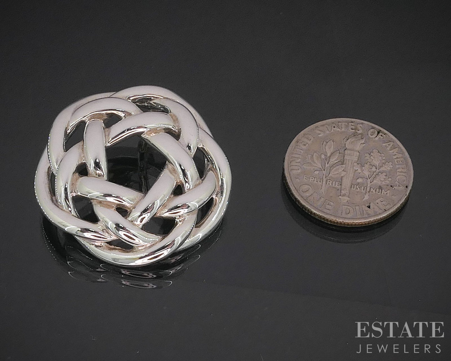 Sterling Silver Tiffany & Co. Celtic Love Knot Pendant 9.6g p15403