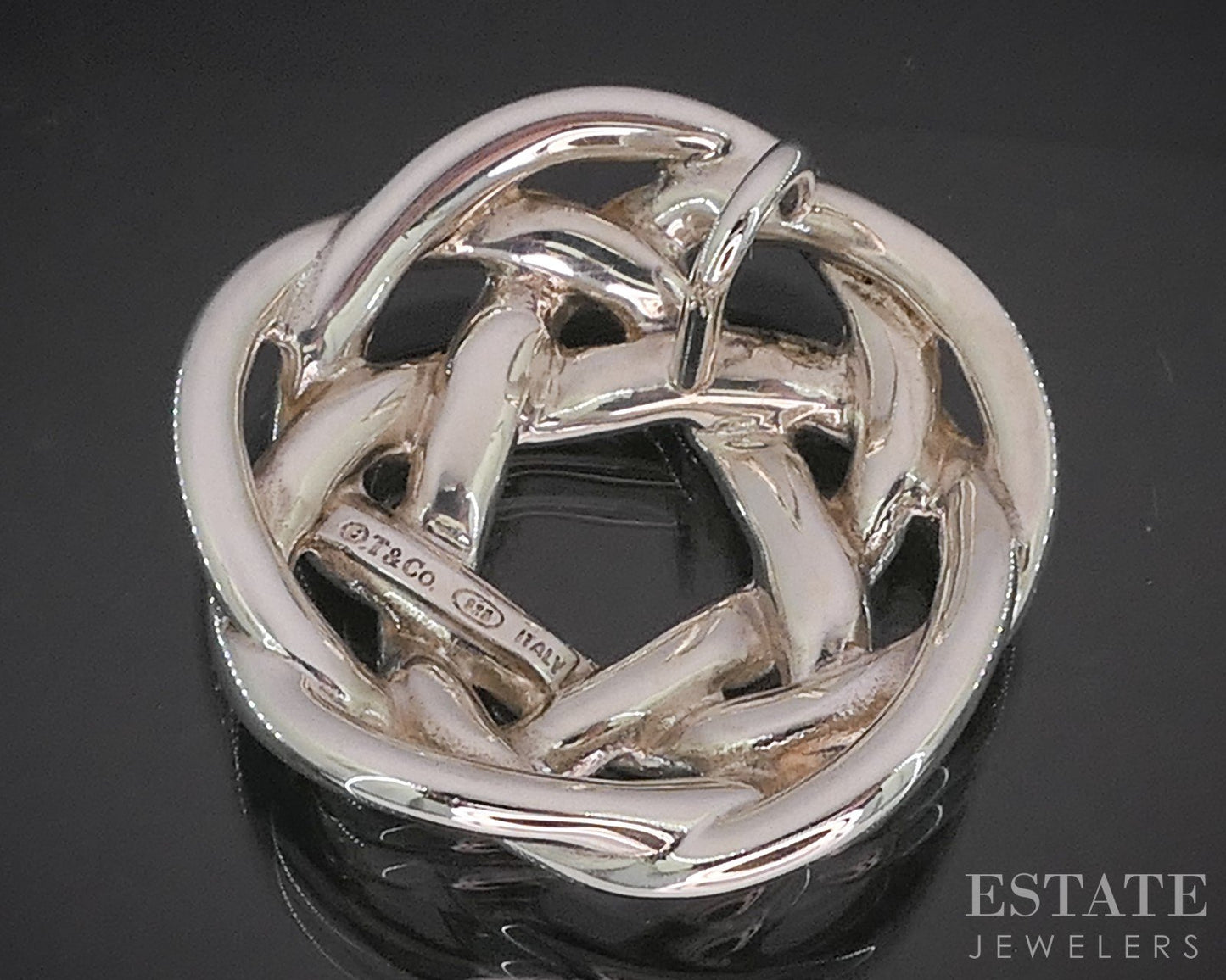 Sterling Silver Tiffany & Co. Celtic Love Knot Pendant 9.6g p15403