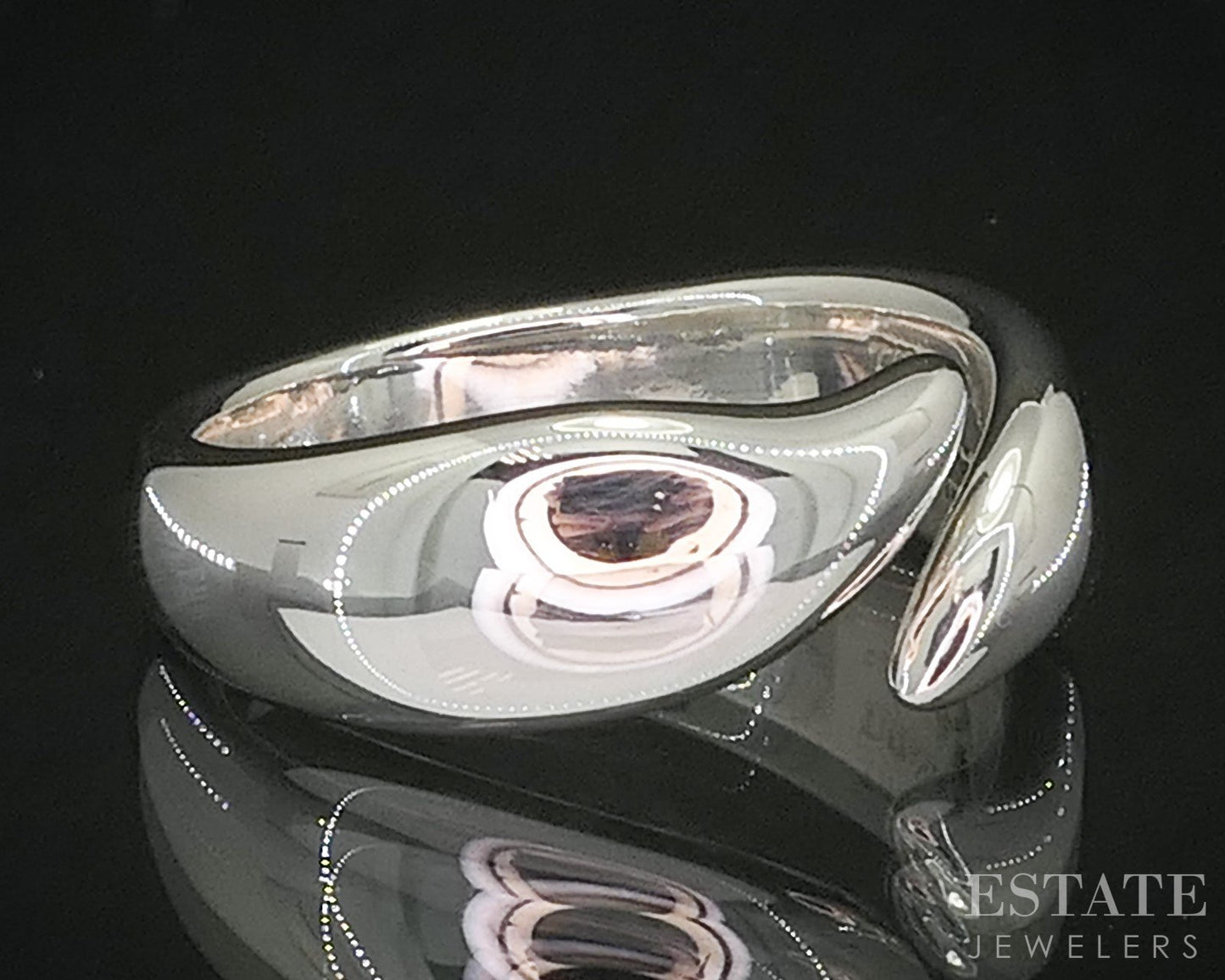 Sterling Elsa Peretti Tiffany & Co. Ladies Feather Band Ring 8.1g p15404