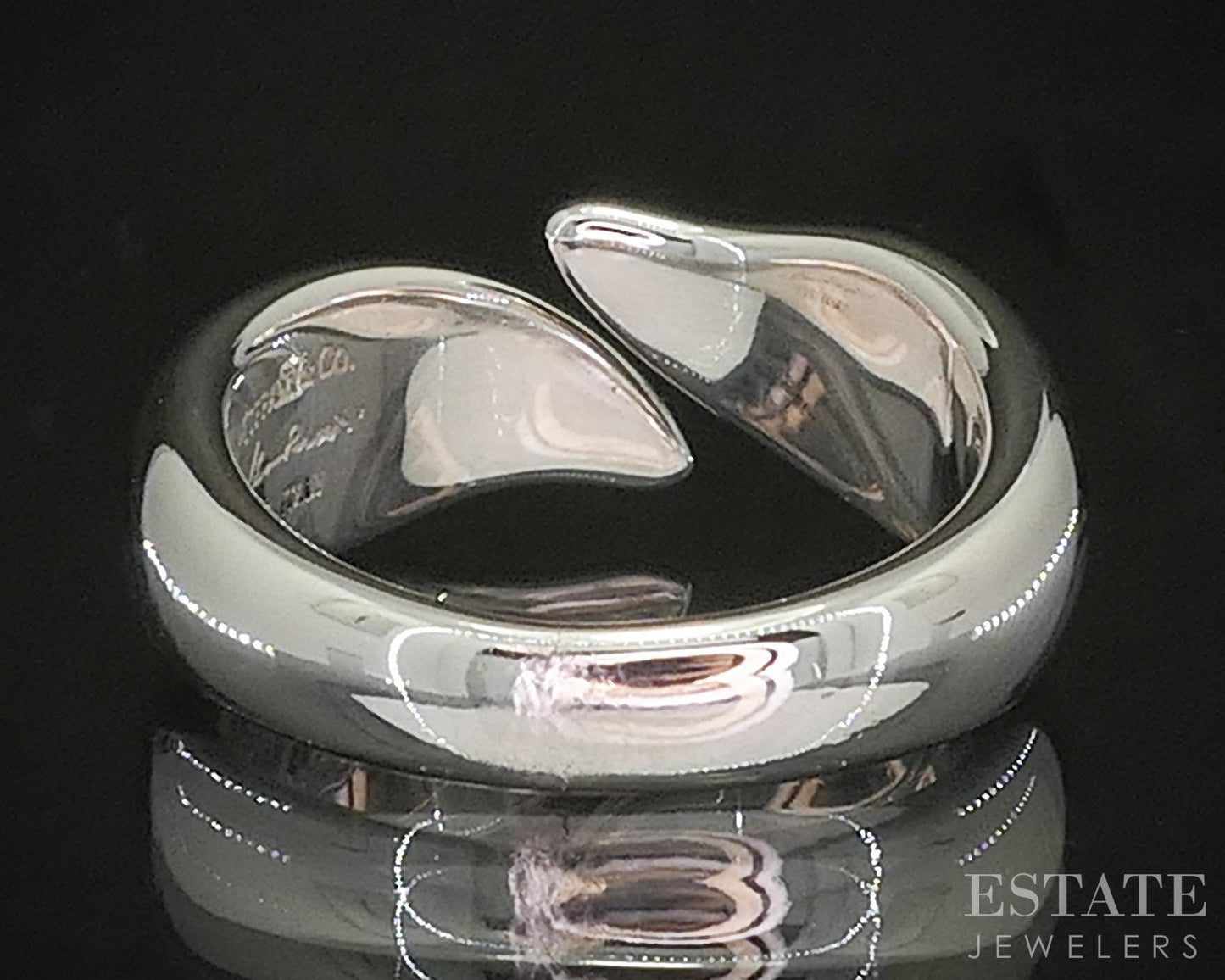 Sterling Elsa Peretti Tiffany & Co. Ladies Feather Band Ring 8.1g p15404