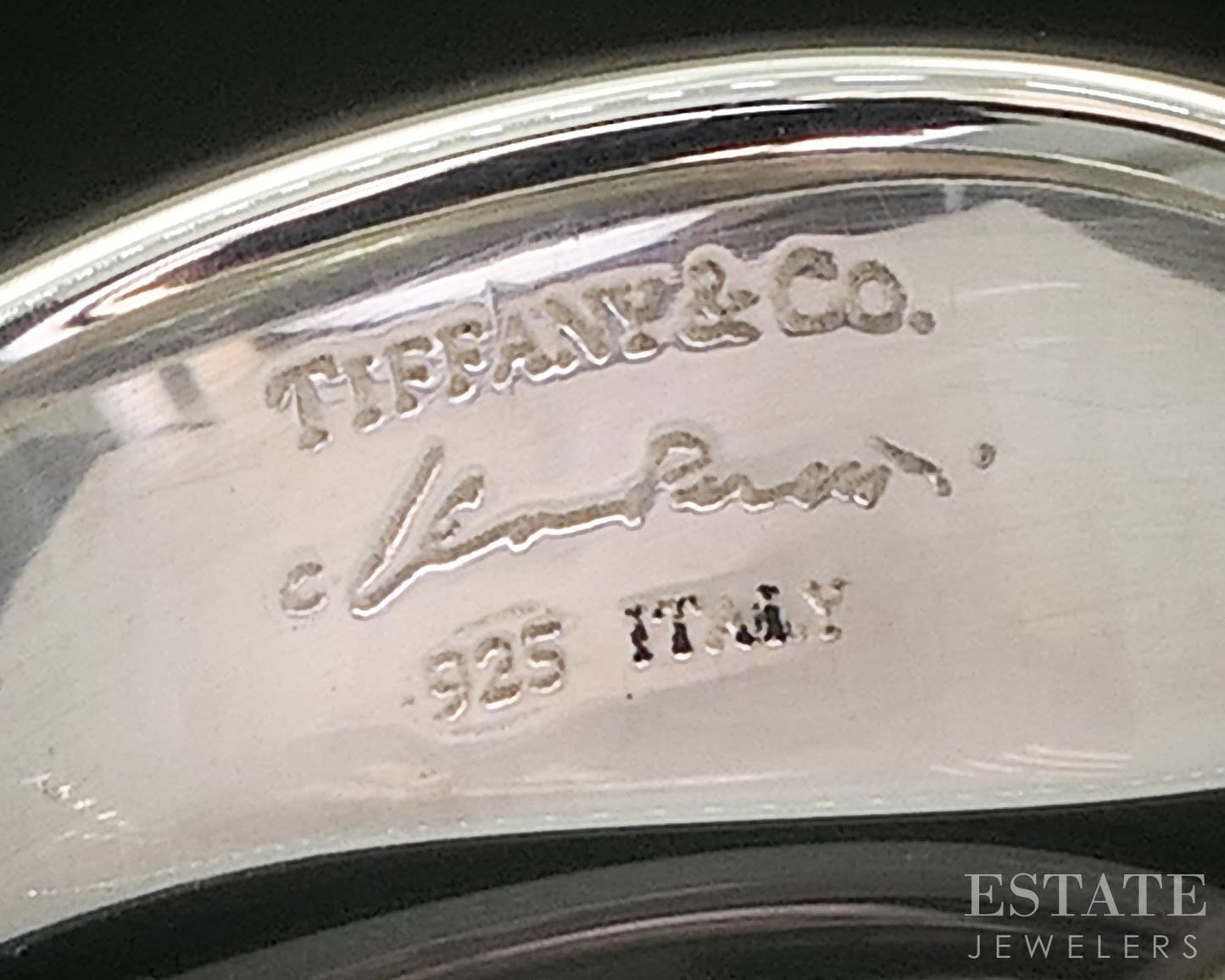 Sterling Elsa Peretti Tiffany & Co. Ladies Feather Band Ring 8.1g p15404