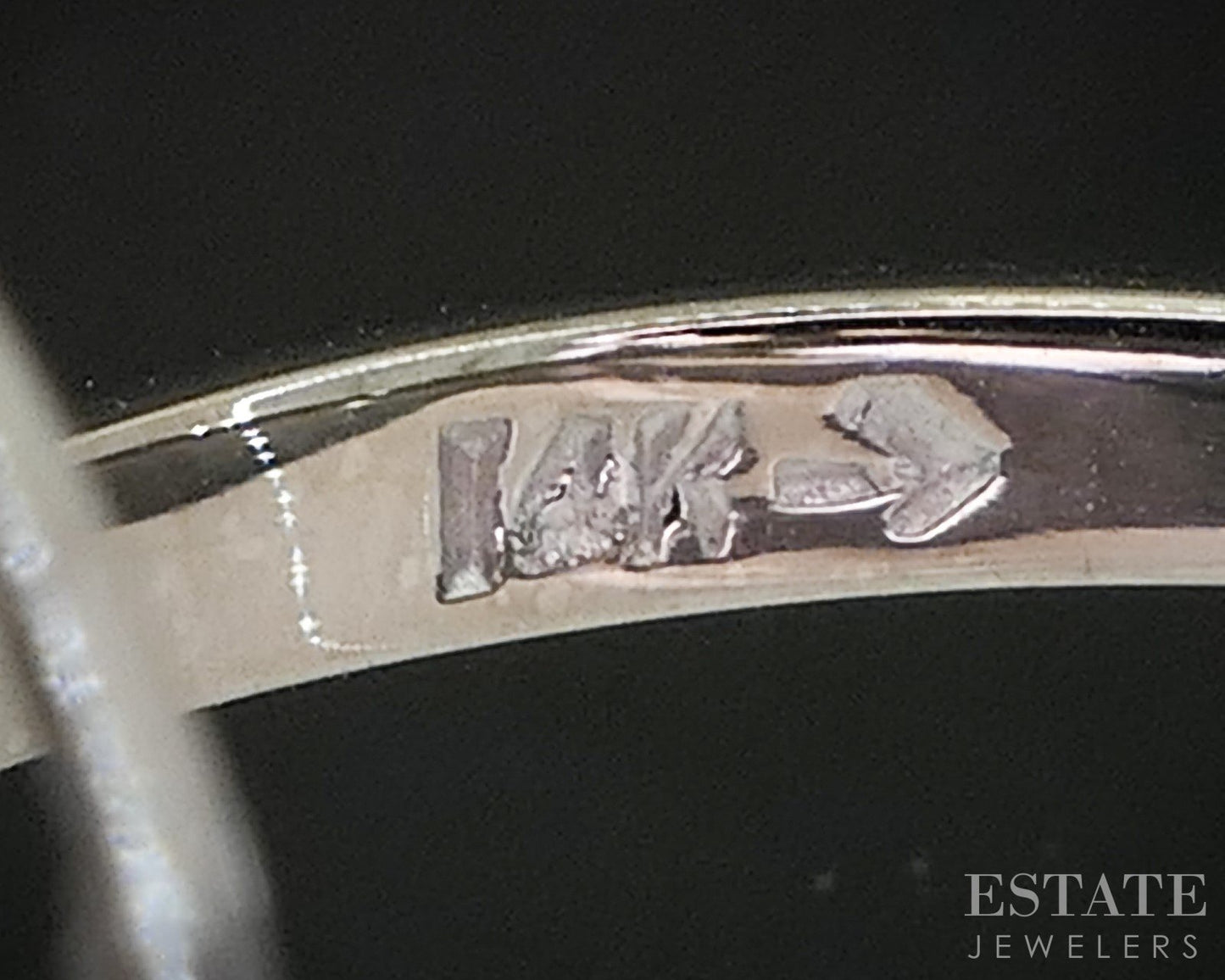 Antique 14k White Gold Natural .47ctw Diamond Engagement Ring 3.4g p15385