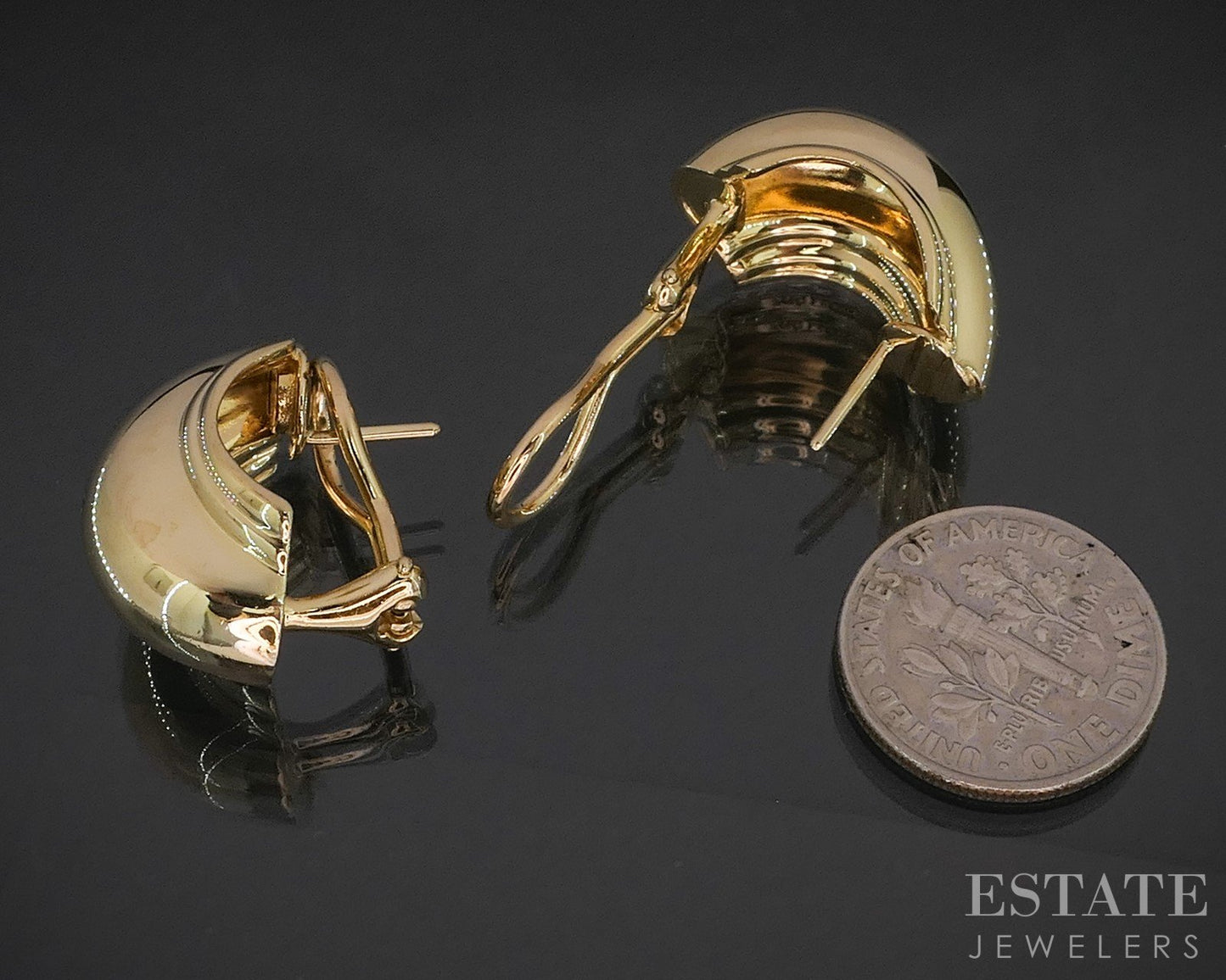 18k Yellow Gold Tiffany & Co. Paloma Picasso Vendome Earrings 14.6g p15409